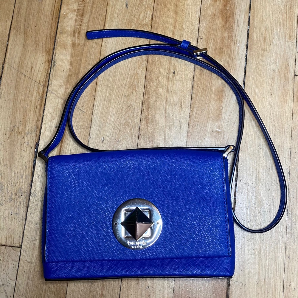 Kate Spade Newbury Lane Sally Small Crossbody Bag Cobalt Blue Shoulder Bag Purse